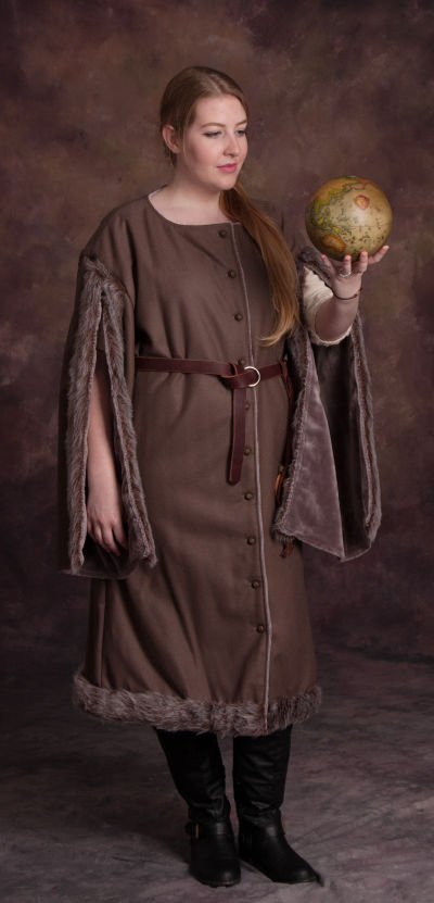 Faux Fur Lined Wool Tunic